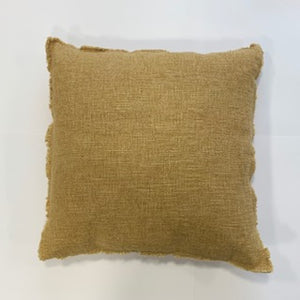 Butter Frayed Cushion